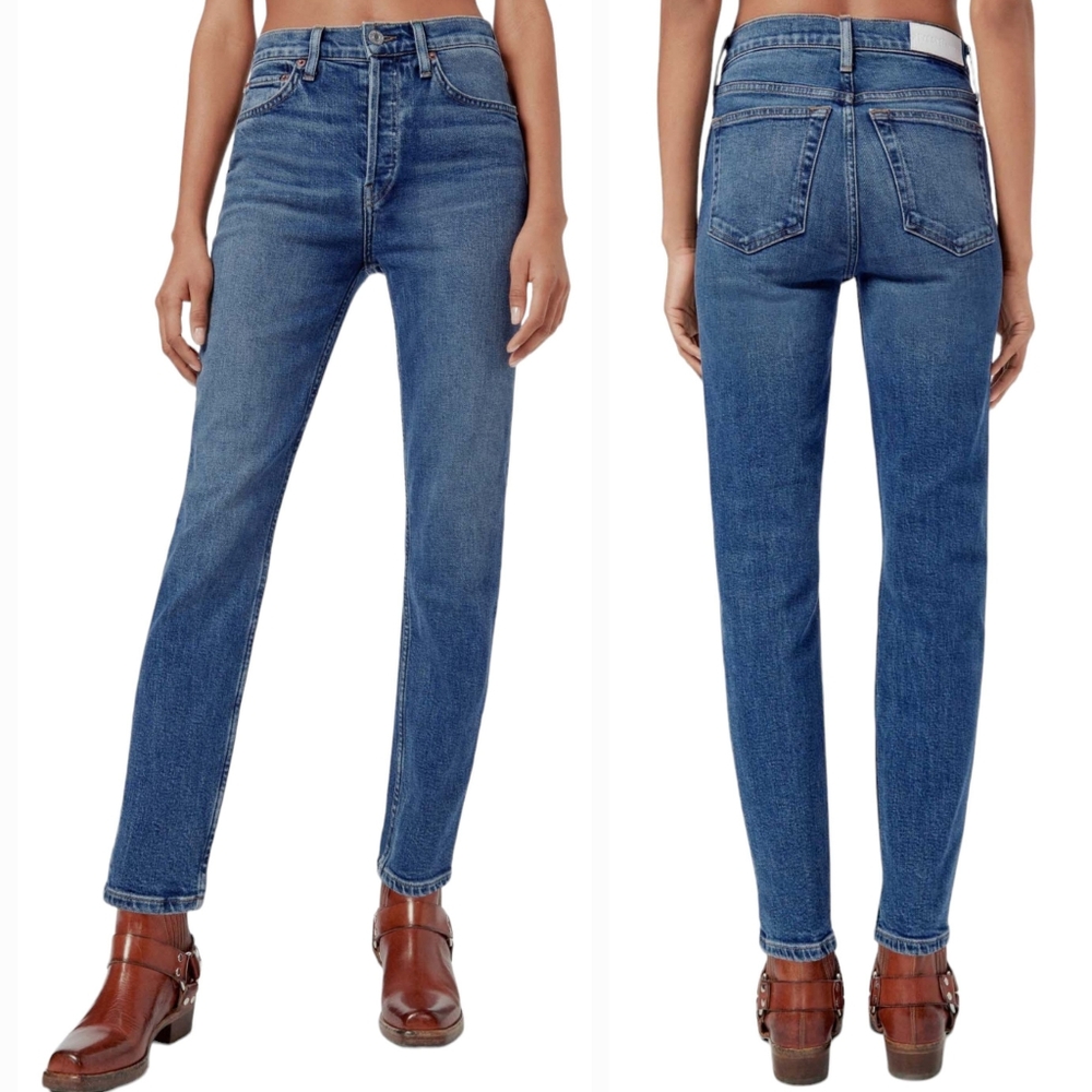 RE/DONE High Rise Ankle Crop Comfort Stretch